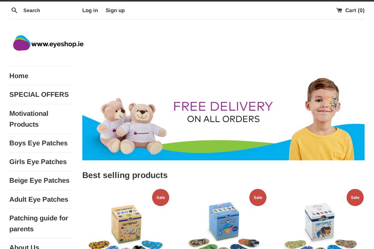 eyeshop.ie homepage screenshot