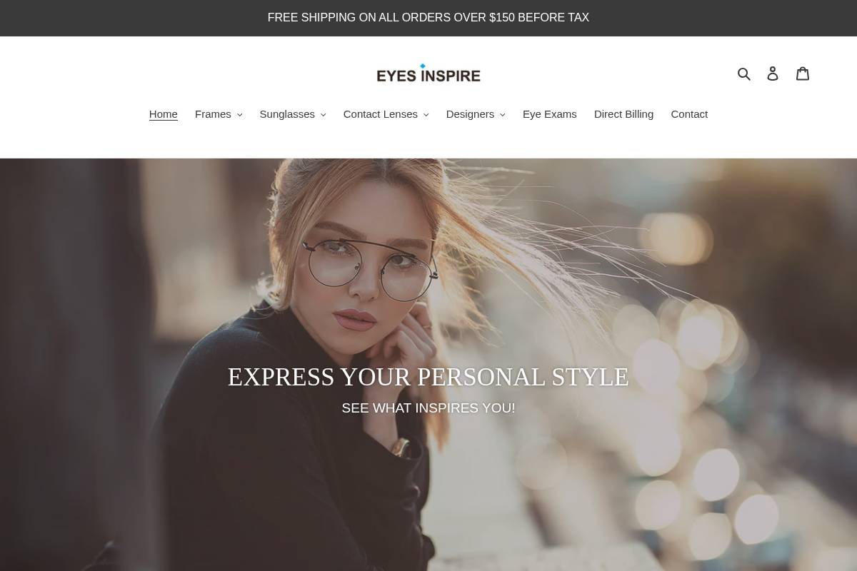 eyesinspire.com homepage screenshot
