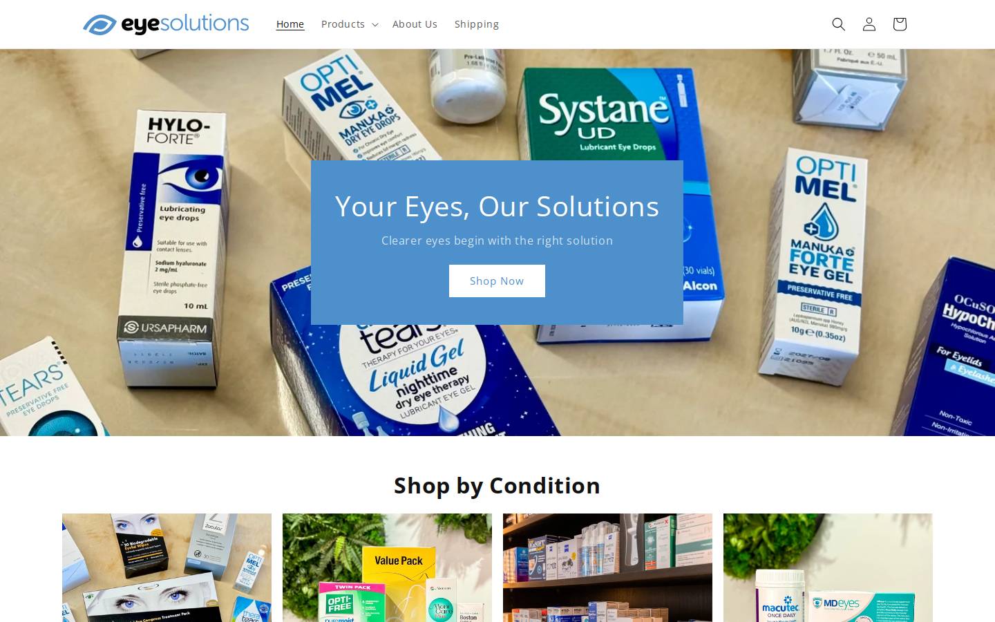 eyesolutions.com.au homepage screenshot