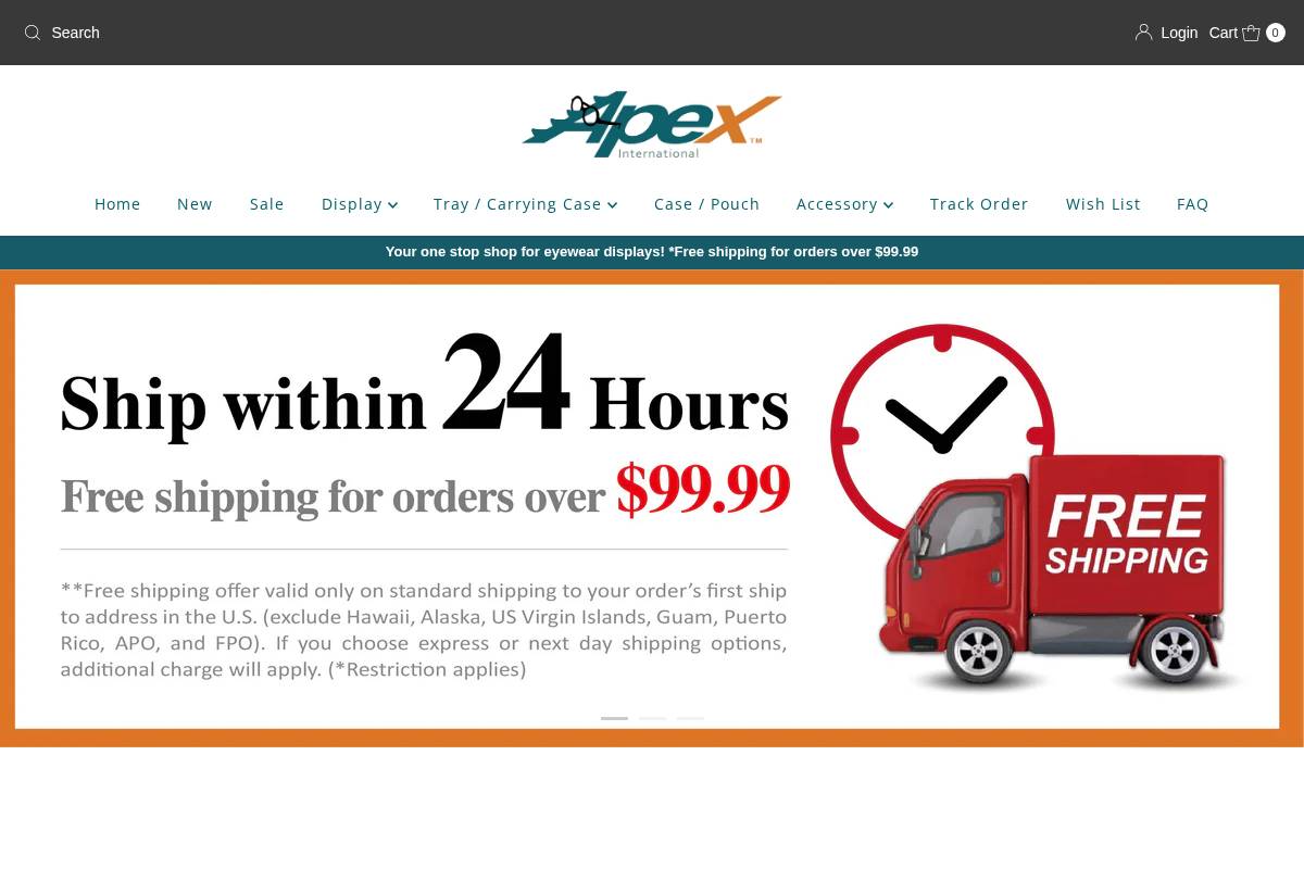 eyeweardisplay.com homepage screenshot