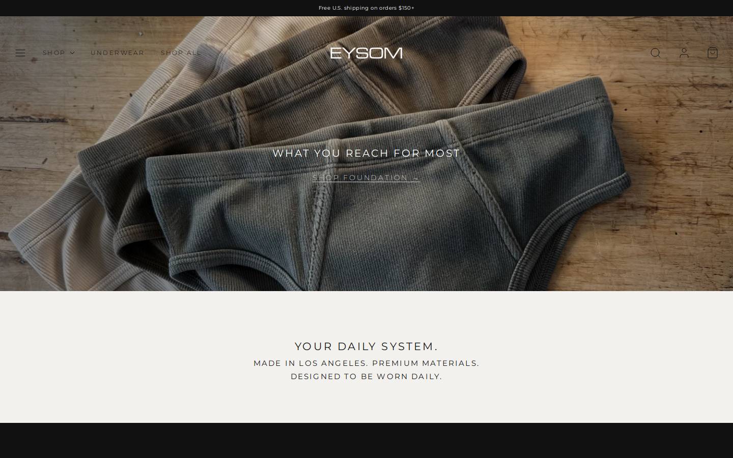 eysom.com homepage screenshot