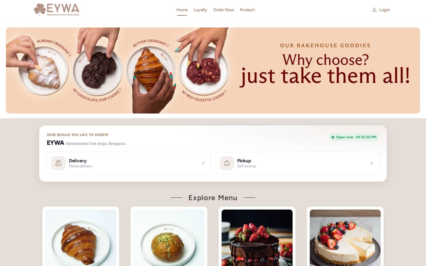 eywacafe.com homepage screenshot