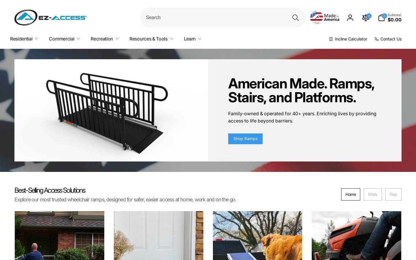 EZ-ACCESS homepage screenshot