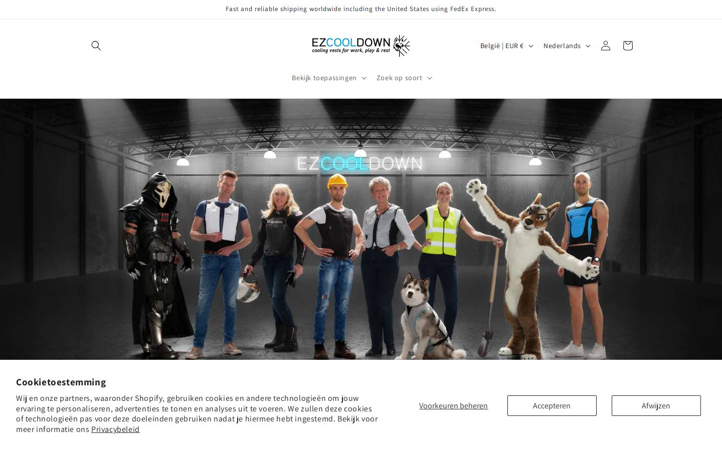 ezcooldown.be homepage screenshot
