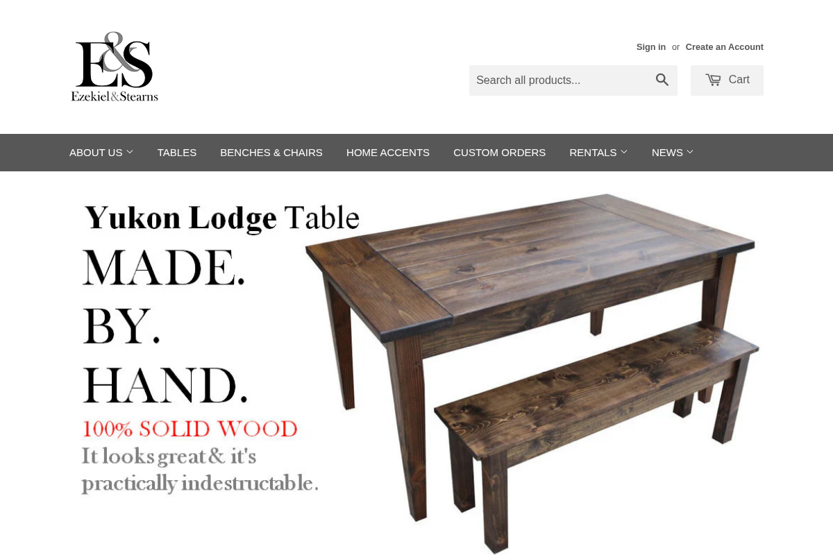 ezekielandstearns.com homepage screenshot