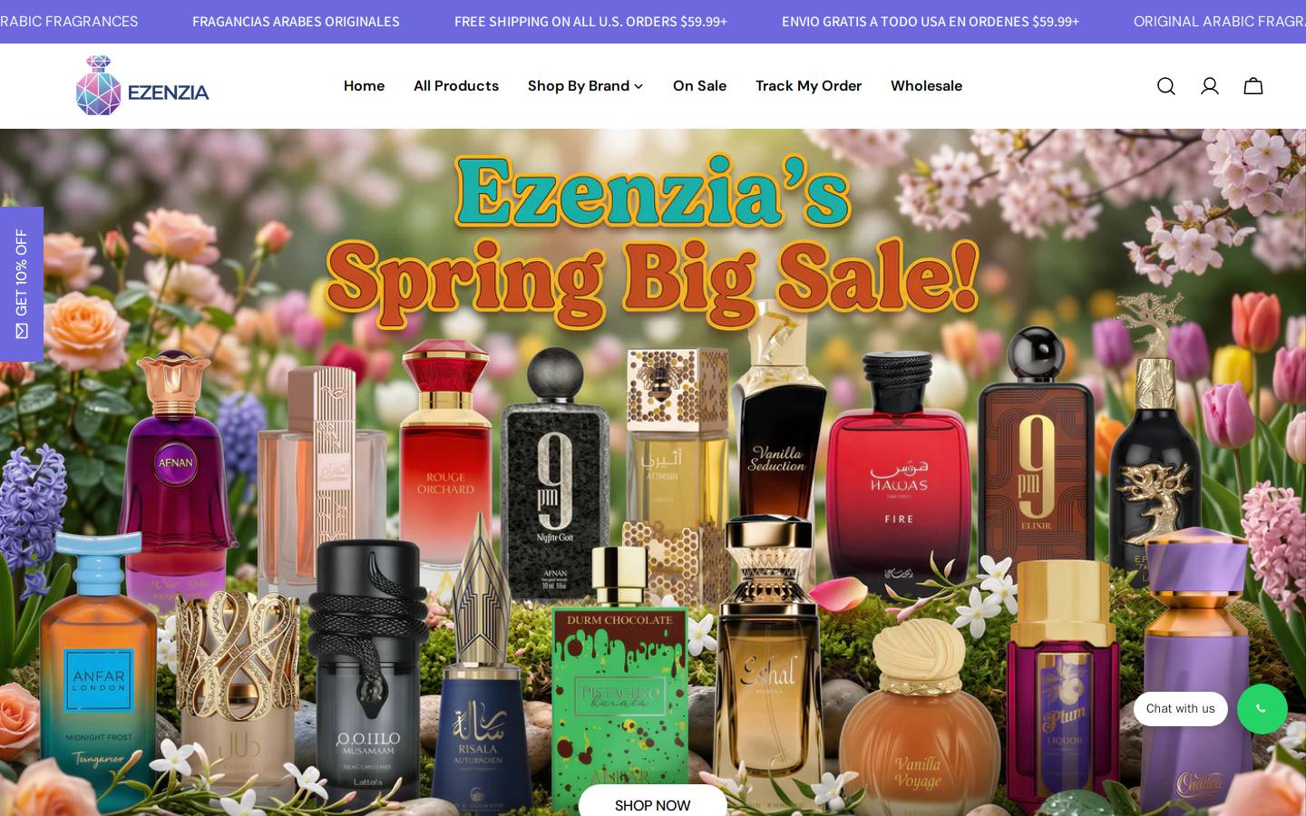 ezenzia.com homepage screenshot