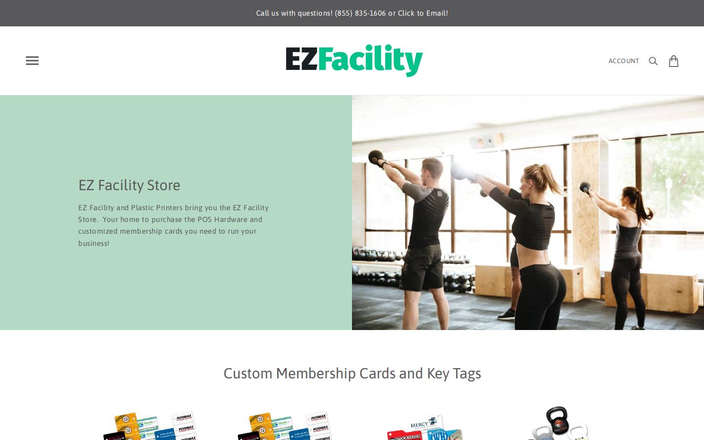 ezfacilitystore.com homepage screenshot
