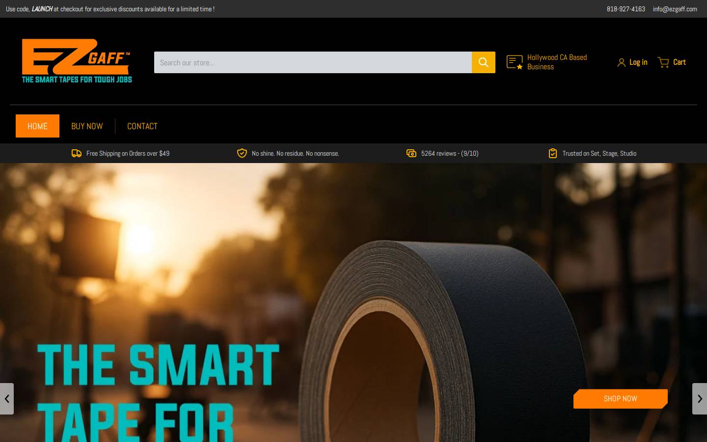 ezgaff.com homepage screenshot