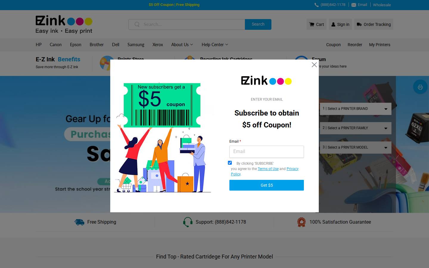 E-Z Ink Inc. homepage screenshot