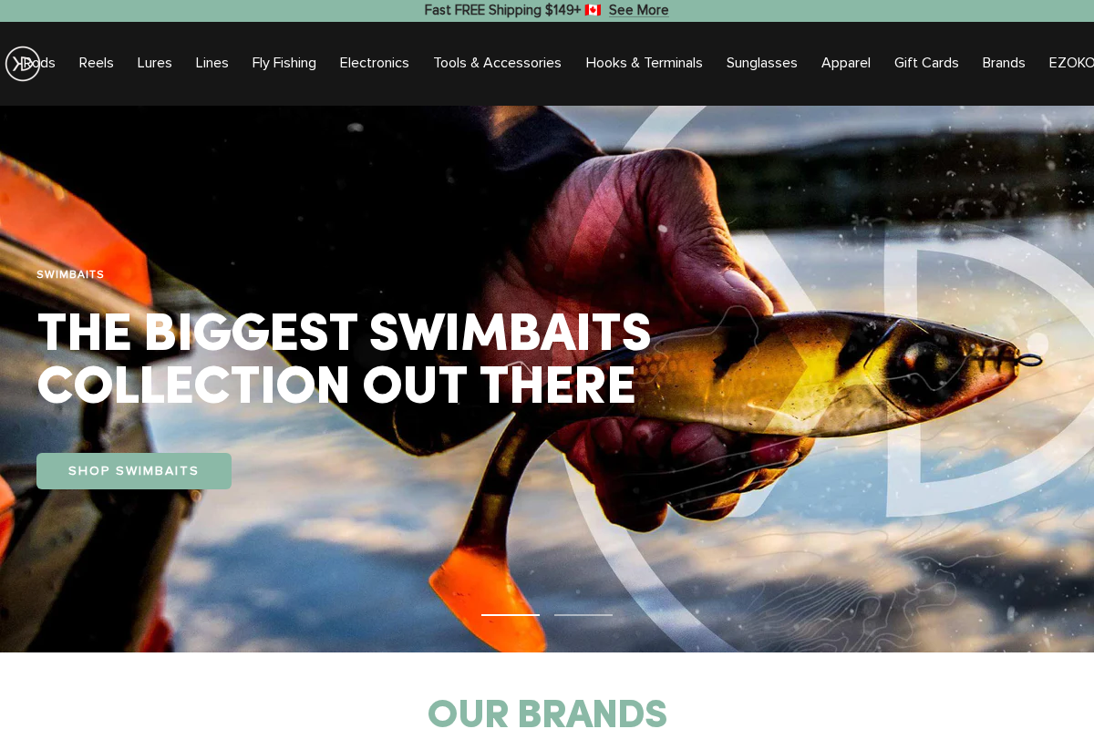 EZOKO Fishing homepage screenshot