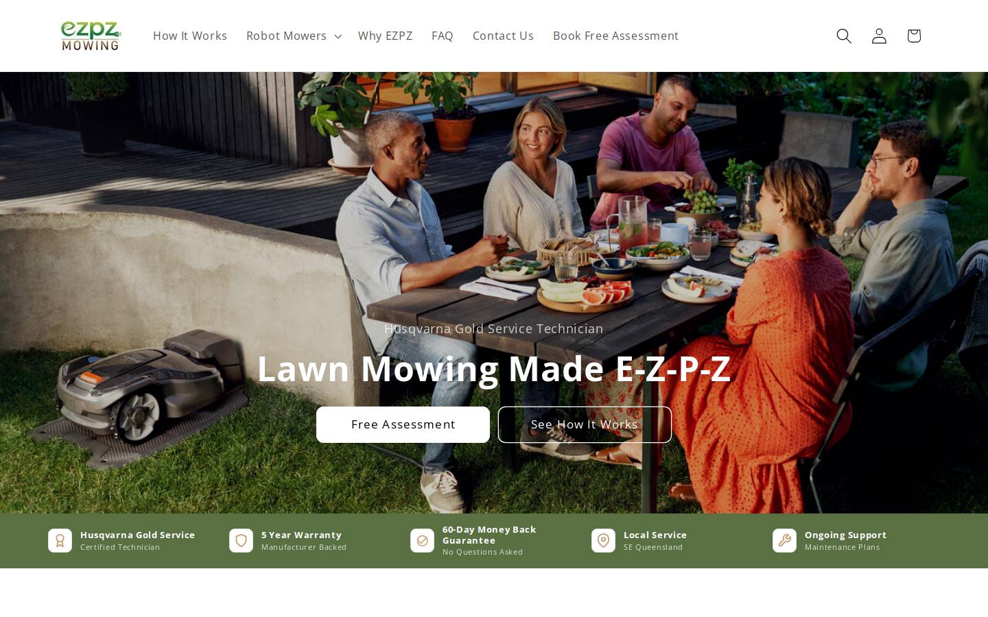 ezpzmowing.com.au homepage screenshot