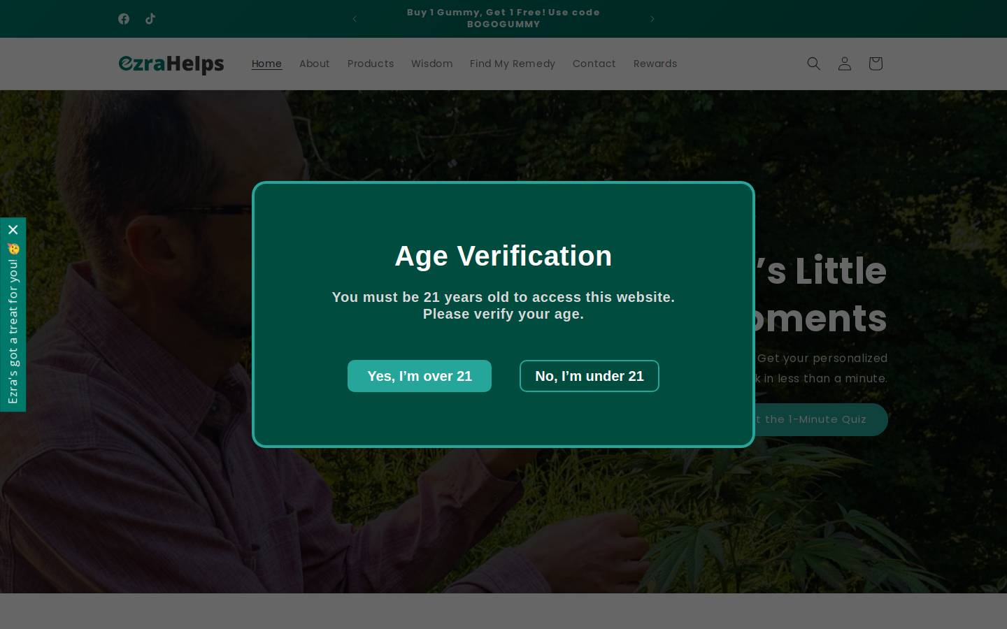 ezrahelps.com homepage screenshot