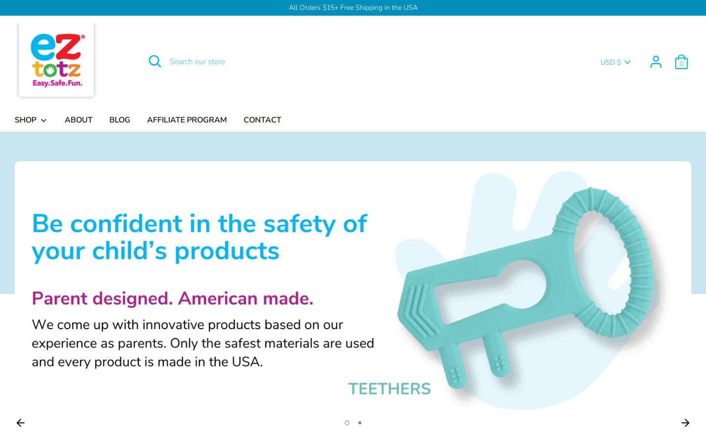 Eztotz homepage screenshot
