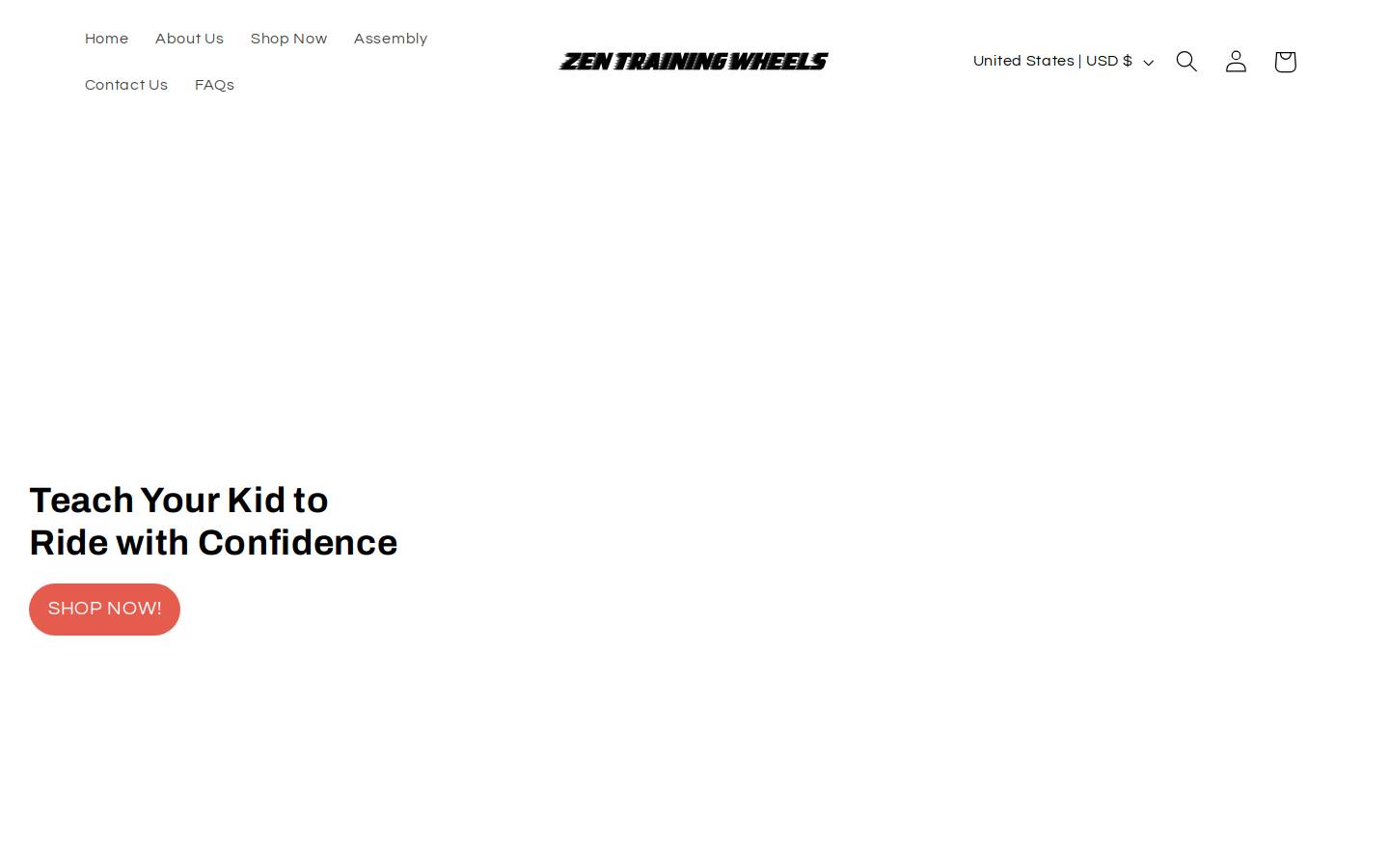eztrainingwheels.com homepage screenshot