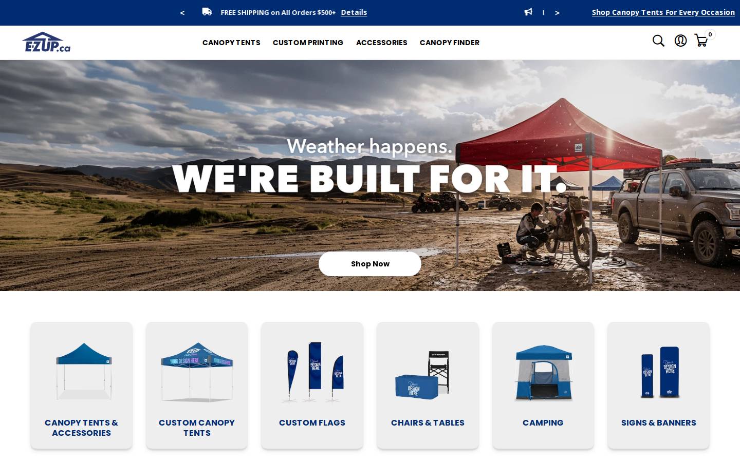 ezup.ca homepage screenshot