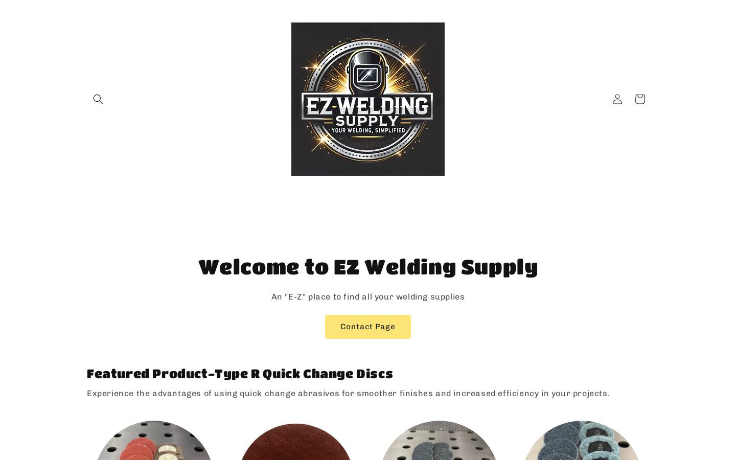 ezweldingsupply.com homepage screenshot