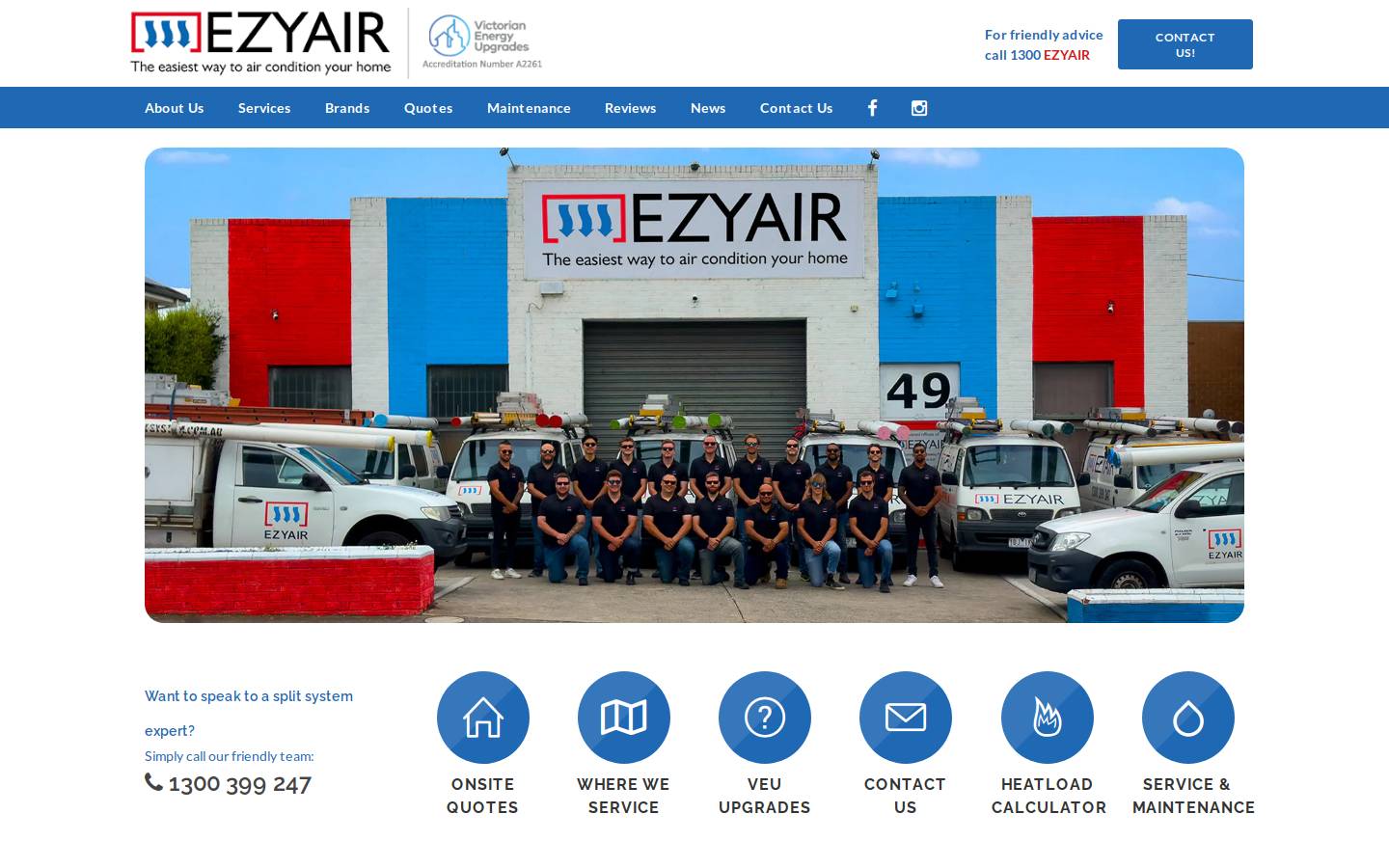 ezyair.com.au homepage screenshot