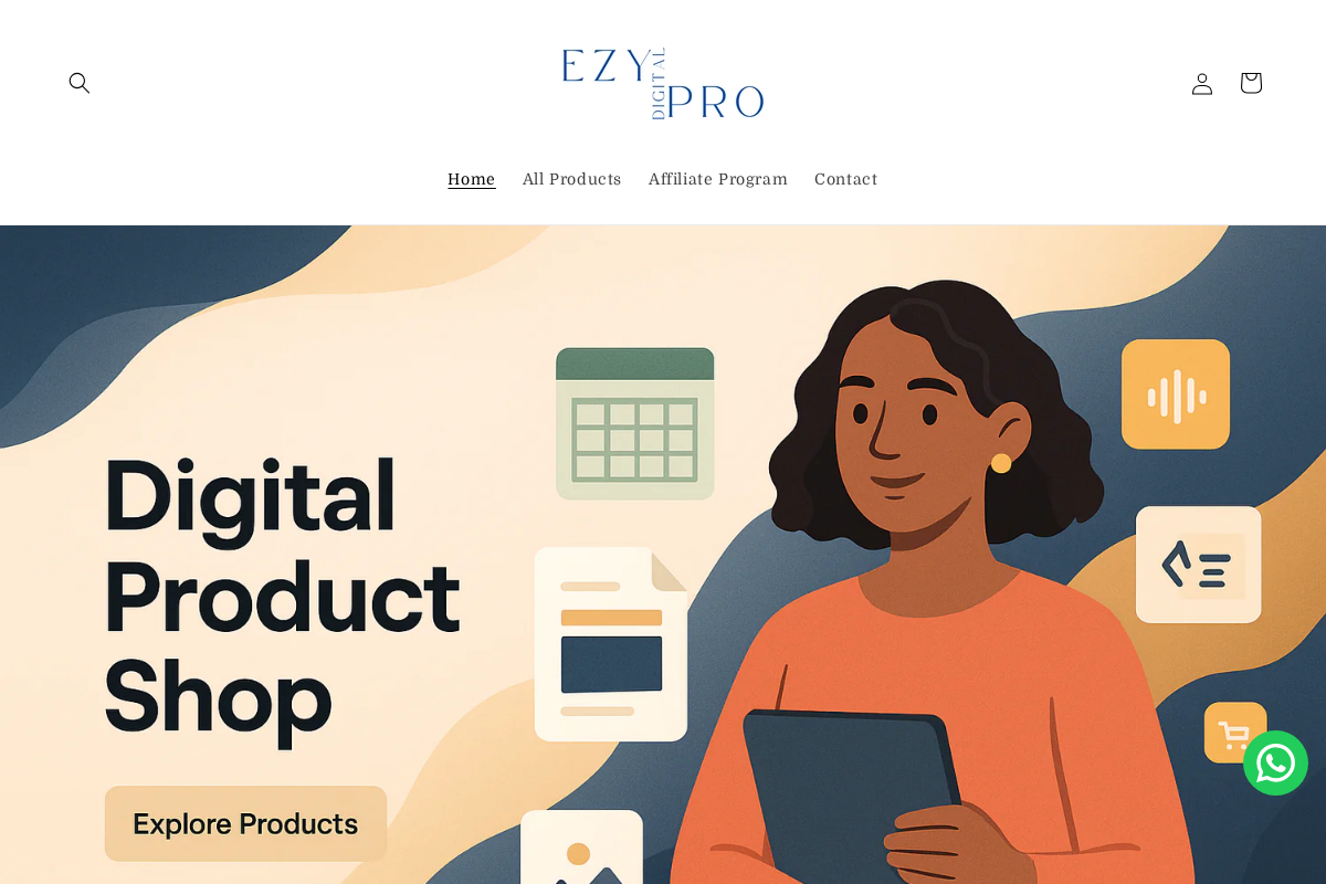 EzyDigital Pro homepage screenshot