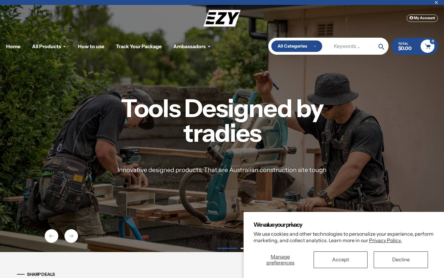 ezyprime.com.au homepage screenshot