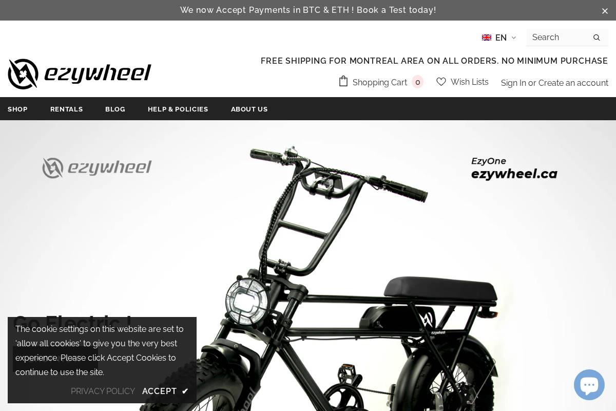 ezywheel.ca homepage screenshot