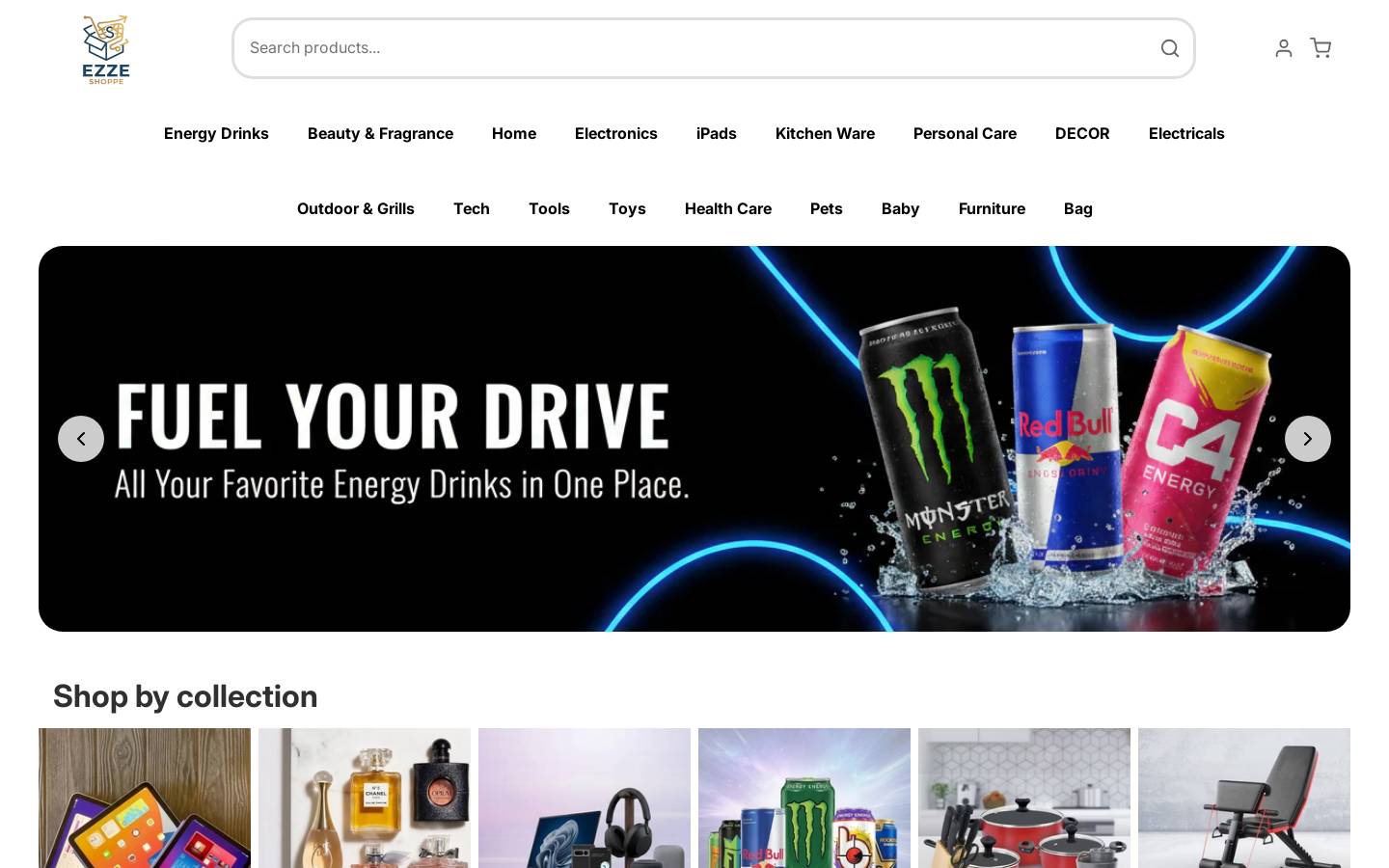 ezzeshoppe.com homepage screenshot