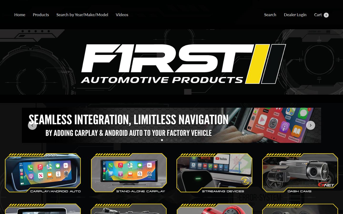 f1-products.com homepage screenshot
