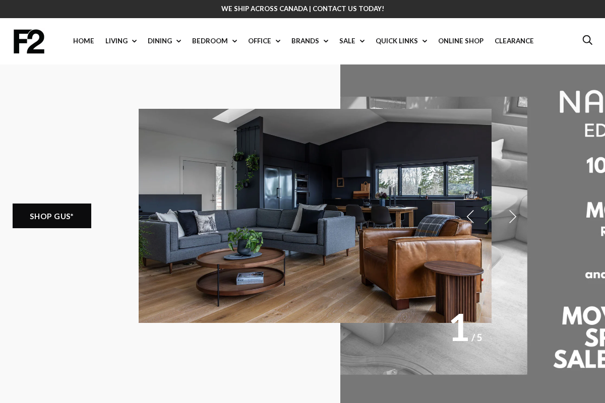 F2 Furnishings homepage screenshot