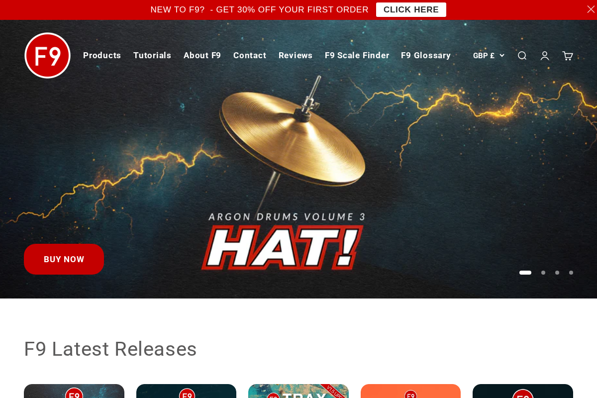 F9 Audio Ltd homepage screenshot