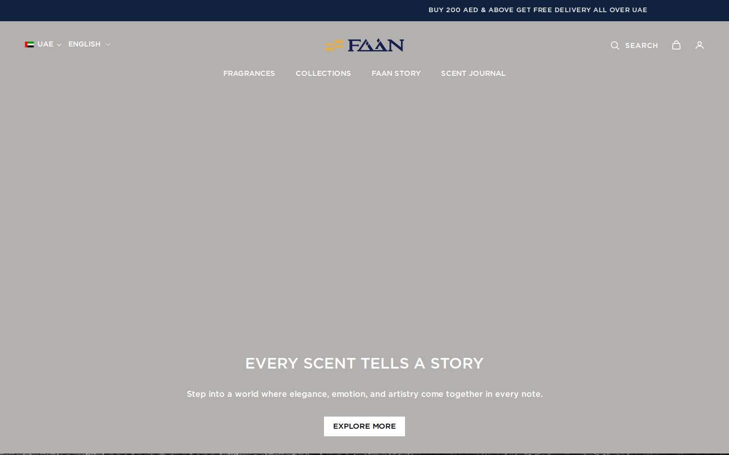 faanperfumes.com homepage screenshot