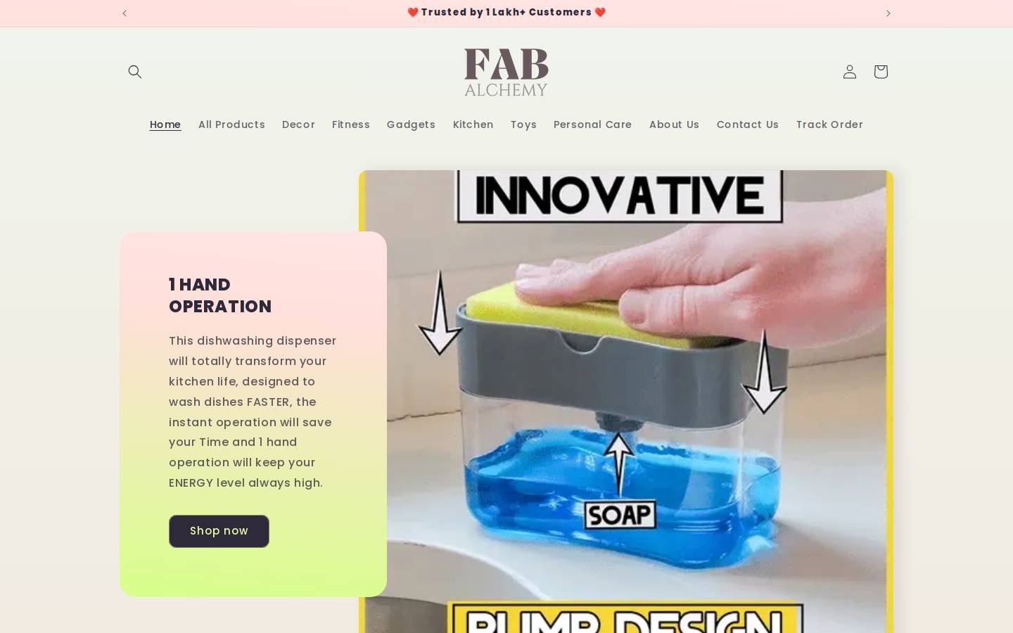 fabalchemy.com homepage screenshot