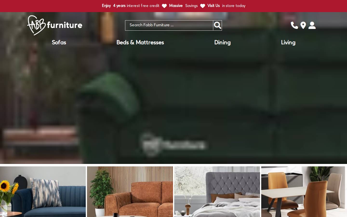 Fabb Furniture homepage screenshot