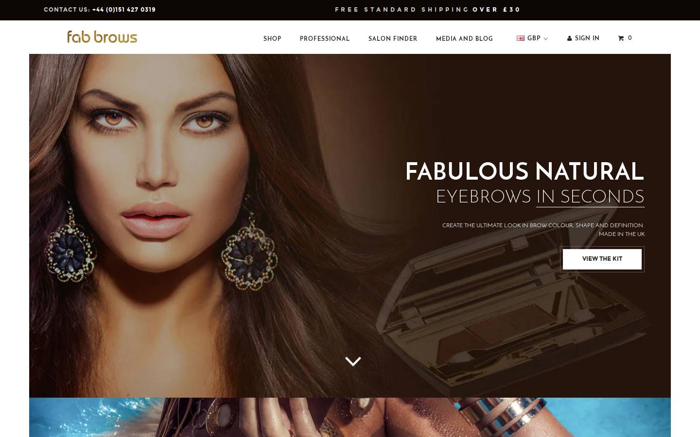 fabbrows.com homepage screenshot