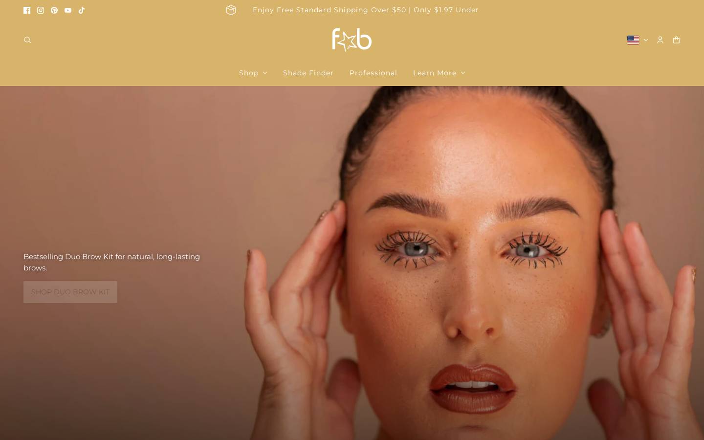 fabbrows.us homepage screenshot