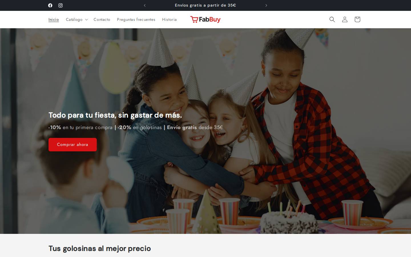 fabbuy.es homepage screenshot
