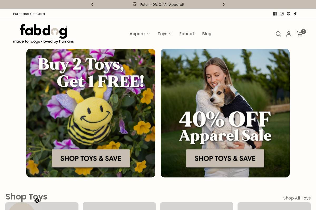 fabdog.com homepage screenshot