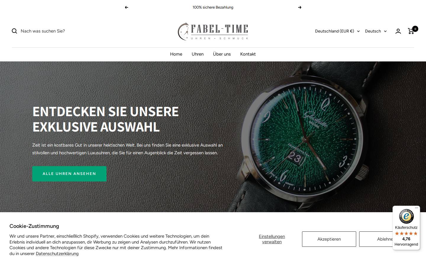 Fabel Time GmbH homepage screenshot