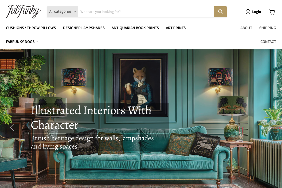 Fabfunky homepage screenshot