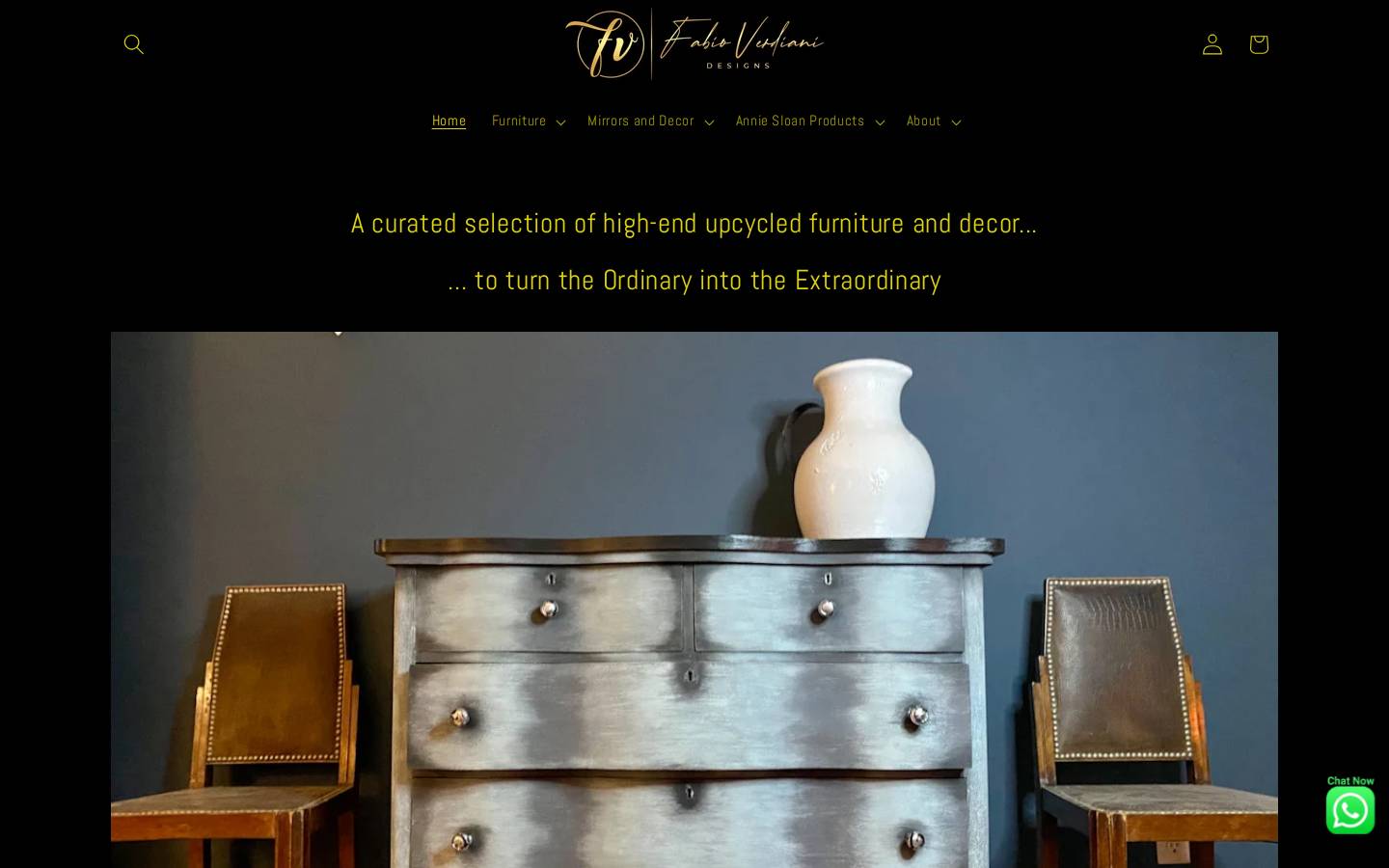 fabioverdianidesigns.com homepage screenshot