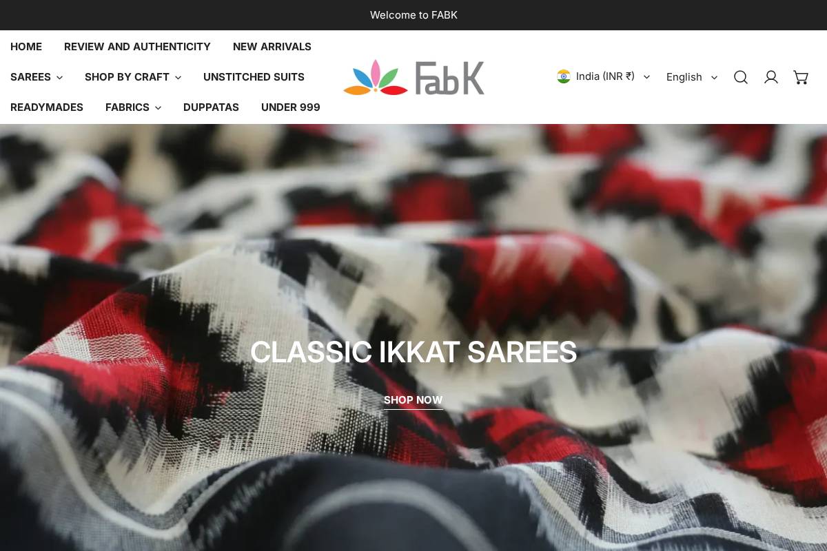 Fabk homepage screenshot