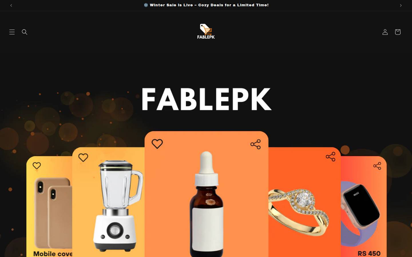 fablepk.com homepage screenshot