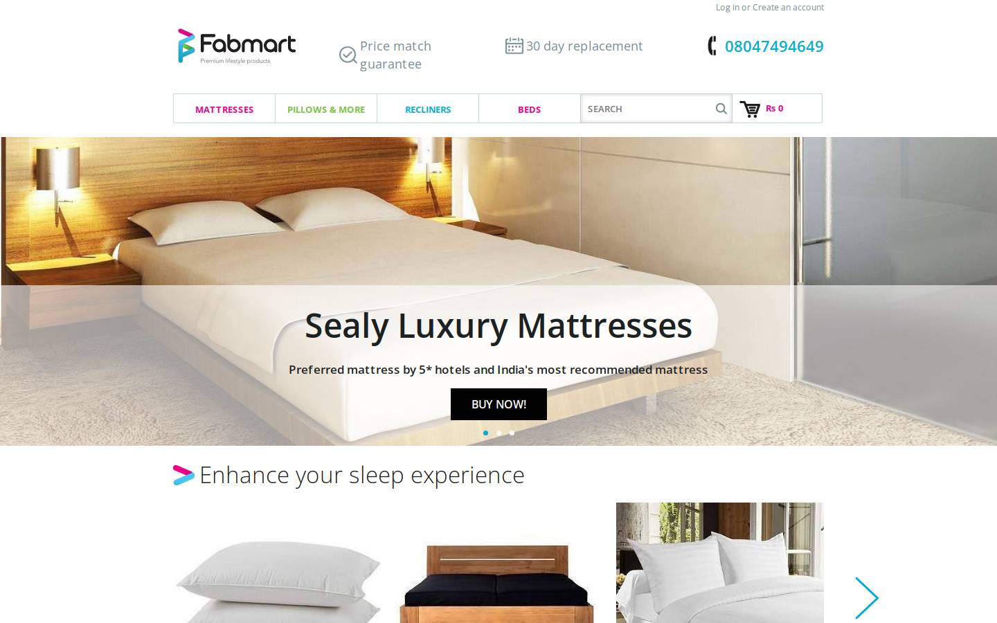 Fabmart.com homepage screenshot