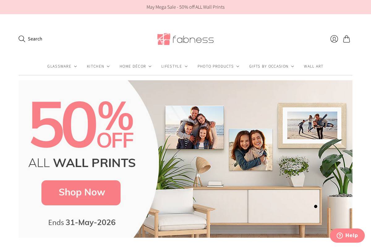 Fabness homepage screenshot