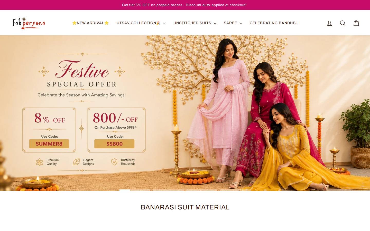 fabpersona.com homepage screenshot