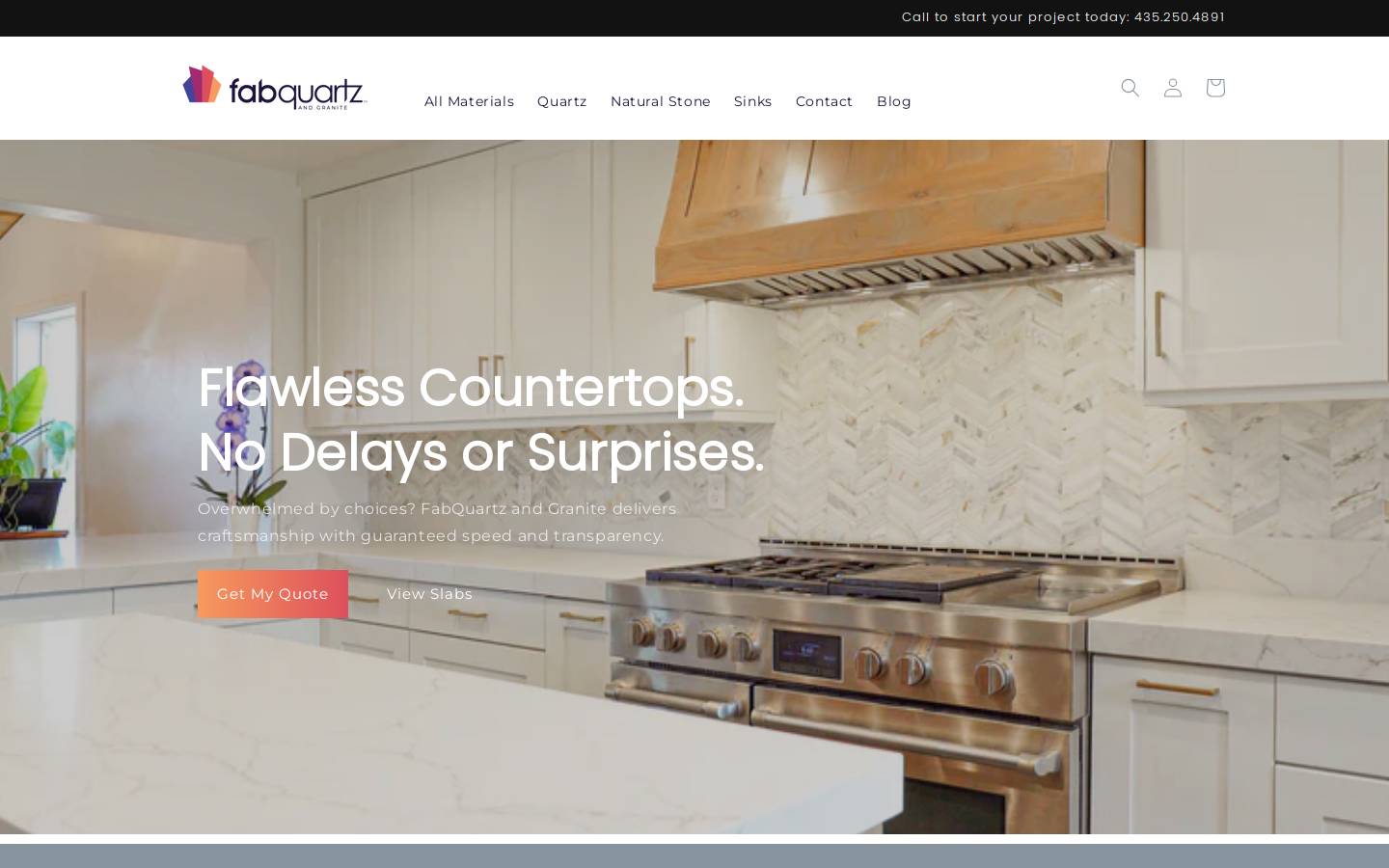 fabquartz.com homepage screenshot