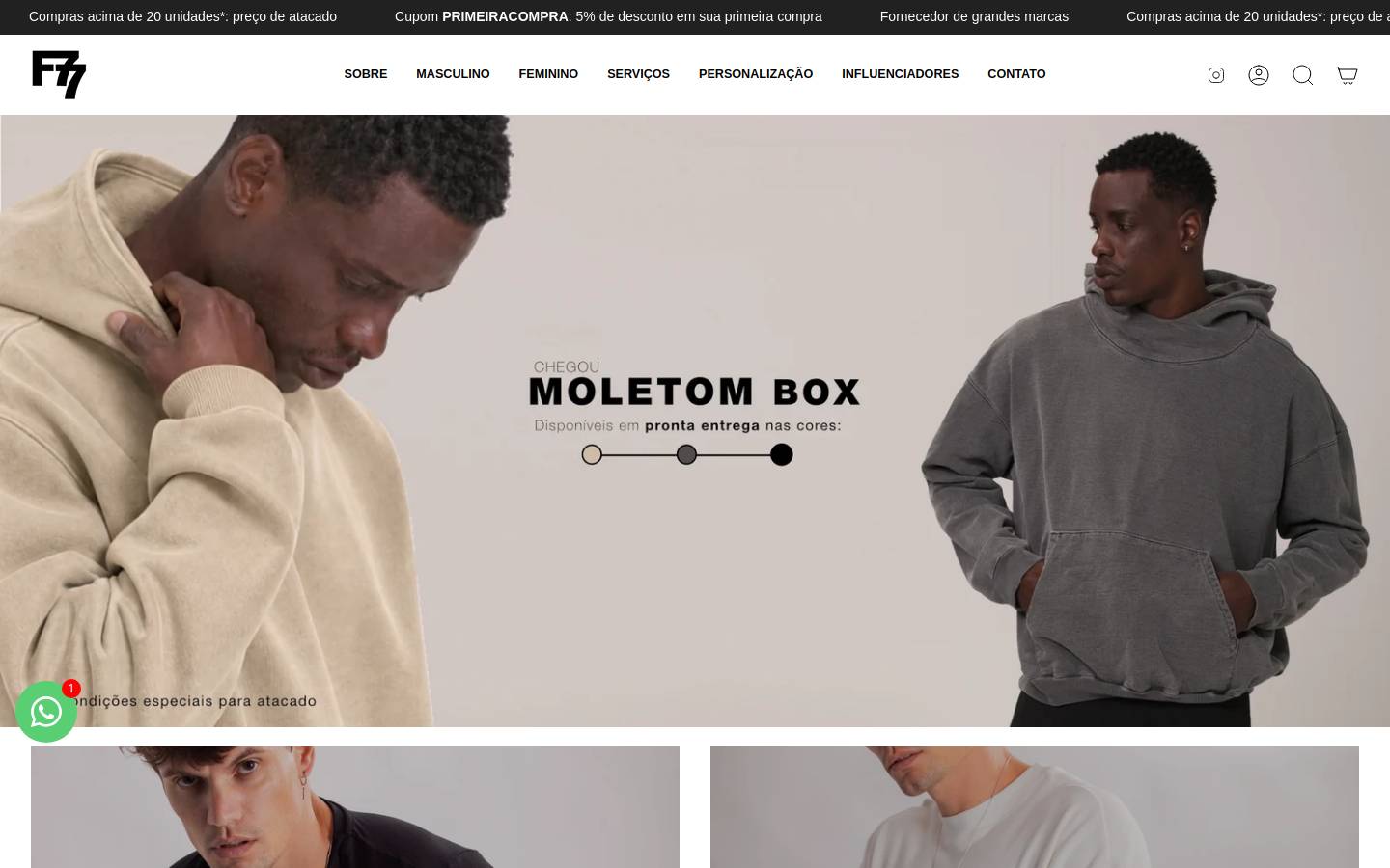 fabrica77.com.br homepage screenshot