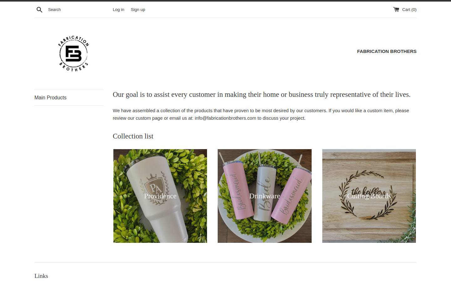 fabricationbrothers.com homepage screenshot