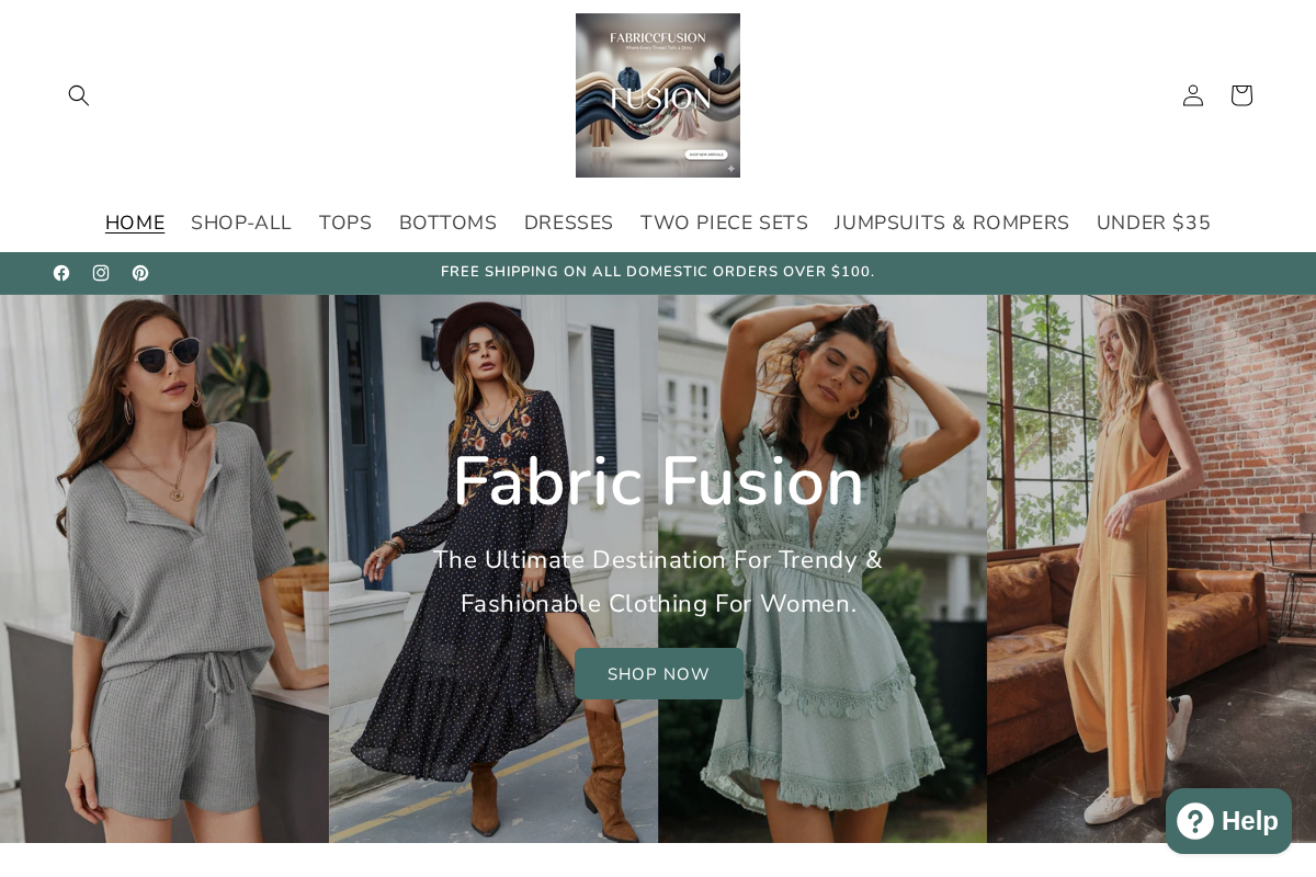 Fabric Fusion homepage screenshot