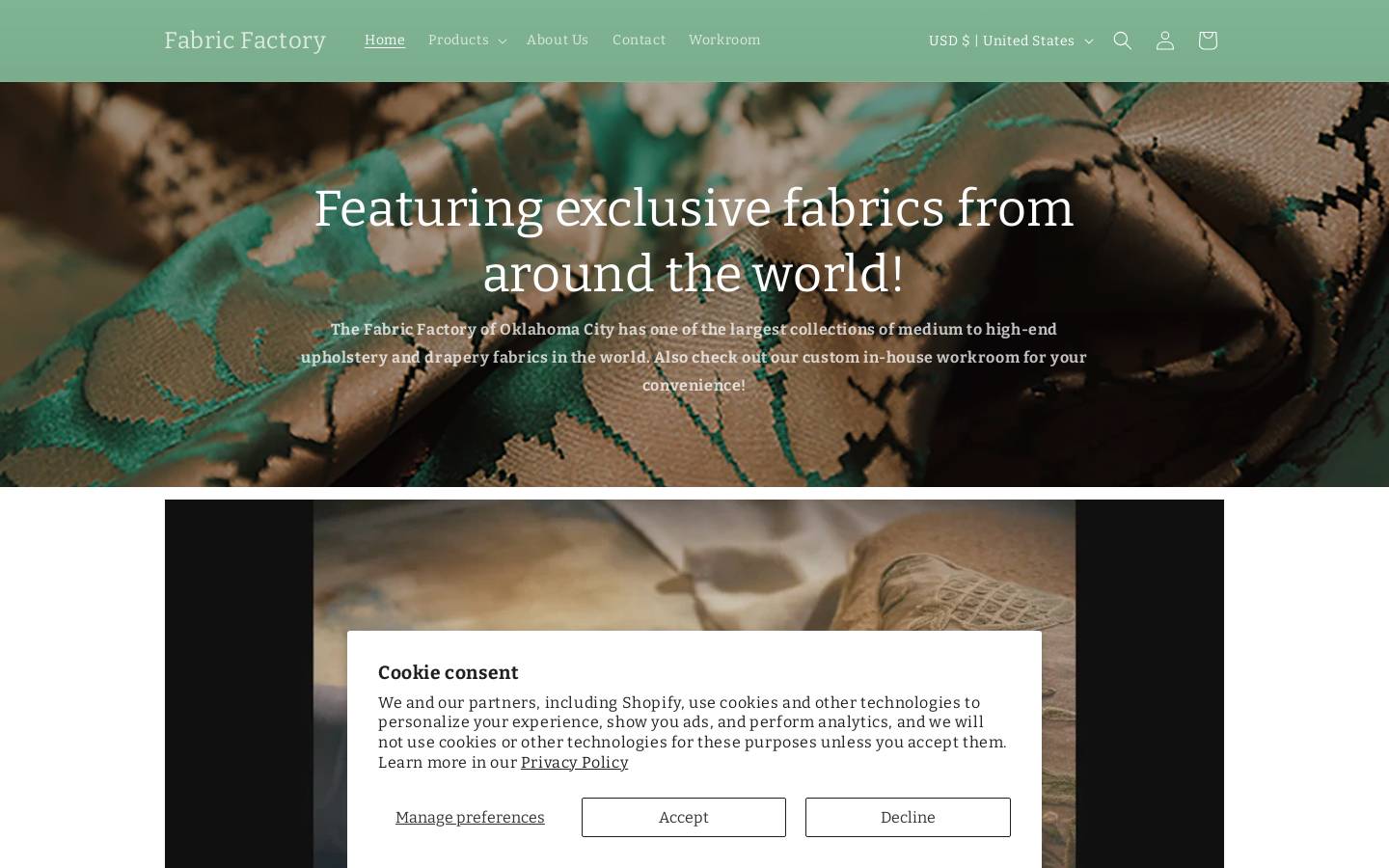 fabricfactoryokc.com homepage screenshot