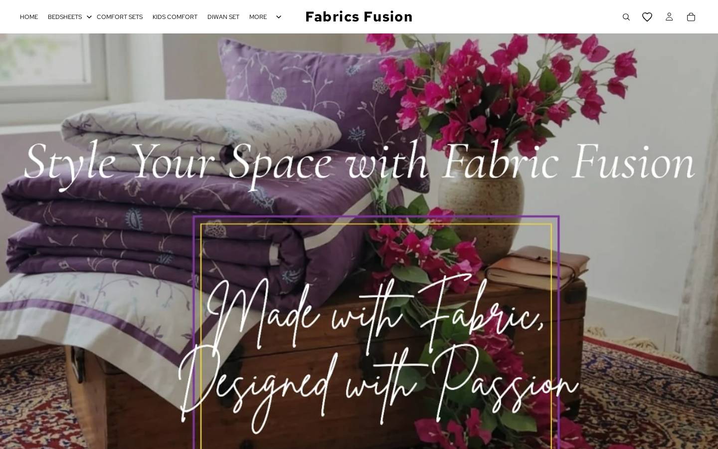 fabricsfusion.in homepage screenshot