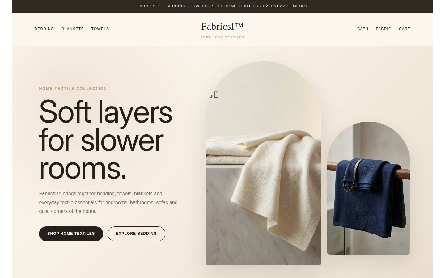 fabricsl.com homepage screenshot